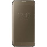 Samsung Galaxy S7 G930 Uyumlu Clear View Cover Akllı Kılıf Gold