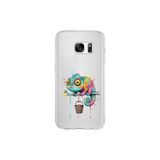 Samsung Galaxy S7 ile Uyumlu Splash Bukalemun Tasarımlı Slimfit Şeffaf Silikon Kılıf