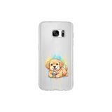 Samsung Galaxy S7 ile Uyumlu Splash Köpek Tasarımlı Slimfit Şeffaf Silikon Kılıf