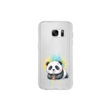 Samsung Galaxy S7 ile Uyumlu Splash Panda Tasarımlı Slimfit Şeffaf Silikon Kılıf