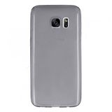 Samsung Galaxy S7 Kilif Soft Silikon Seffaf-Siyah Arka Kapak