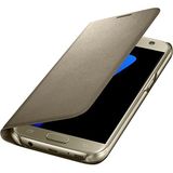 Samsung Galaxy S7 LED View Fonksiyonel Kılıf, Altın Sarısı