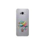 Samsung Galaxy S8 ile Uyumlu Splash Bukalemun Tasarımlı Slimfit Şeffaf Silikon Kılıf