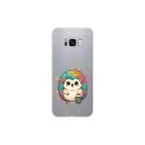 Samsung Galaxy S8 ile Uyumlu Splash Kirpi Tasarımlı Slimfit Şeffaf Silikon Kılıf