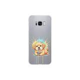 Samsung Galaxy S8 ile Uyumlu Splash Köpek Tasarımlı Slimfit Şeffaf Silikon Kılıf