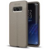 Samsung Galaxy S8 Kılıf Deri Görünümlü Renk Atmayan Dayanaklı Silikon Kapak Niss