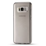 Samsung Galaxy S8 Kılıf Soft Silikon Şeffaf-Siyah Arka Kapak
