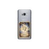 Samsung Galaxy S8 Plus ile Uyumlu Burç Kartları Başak Tasarımlı Şeffaf Silikon Kılıf