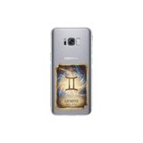 Samsung Galaxy S8 Plus ile Uyumlu Burç Kartları İkizler Tasarımlı Şeffaf Silikon Kılıf