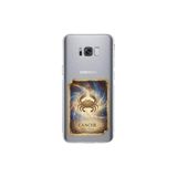 Samsung Galaxy S8 Plus ile Uyumlu Burç Kartları Yangeç Tasarımlı Şeffaf Silikon Kılıf