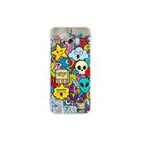 Samsung Galaxy S8 Plus ile Uyumlu Grafiti Doodle Tasarımlı Şeffaf Silikon Kılıf