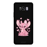 Samsung Galaxy S8 Plus İle Uyumlu Siyah Angel Desenli Silikon Kılıf