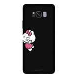 Samsung Galaxy S8 Plus İle Uyumlu Siyah Charm Duo Desenli Silikon Kılıf