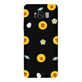 Samsung Galaxy S8 Plus İle Uyumlu Siyah Choco Chick Party Desenli Silikon Kılıf