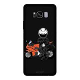 Samsung Galaxy S8 Plus İle Uyumlu Siyah Cool Rider Desenli Silikon Kılıf