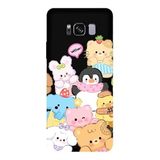 Samsung Galaxy S8 Plus İle Uyumlu Siyah Cuddle Crew Desenli Silikon Kılıf