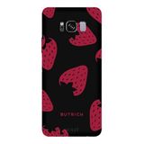 Samsung Galaxy S8 Plus İle Uyumlu Siyah Dark Cherry Desenli Silikon Kılıf