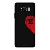 Samsung Galaxy S8 Plus İle Uyumlu Siyah E-Harfli Touch of Love Desenli Silikon Kılıf