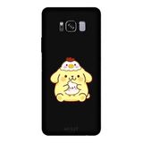 Samsung Galaxy S8 Plus İle Uyumlu Siyah Egg Pup Desenli Silikon Kılıf