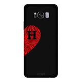 Samsung Galaxy S8 Plus İle Uyumlu Siyah H-Harfli Touch of Love Desenli Silikon Kılıf