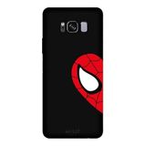 Samsung Galaxy S8 Plus İle Uyumlu Siyah Heart Spider-Man Desenli Silikon Kılıf