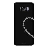 Samsung Galaxy S8 Plus İle Uyumlu Siyah heart string Desenli Silikon Kılıf