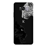 Samsung Galaxy S8 Plus İle Uyumlu Siyah K Harfli Wild Lovers Desenli Silikon Kılıf