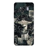 Samsung Galaxy S8 Plus İle Uyumlu Siyah Medusa's Gaze Desenli Silikon Kılıf