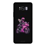 Samsung Galaxy S8 Plus İle Uyumlu Siyah Pink Rush Desenli Silikon Kılıf