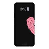 Samsung Galaxy S8 Plus İle Uyumlu Siyah Pink Spider Desenli Silikon Kılıf