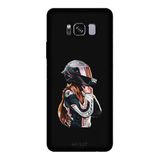 Samsung Galaxy S8 Plus İle Uyumlu Siyah Race Queen Desenli Silikon Kılıf