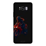 Samsung Galaxy S8 Plus İle Uyumlu Siyah Red Rider Desenli Silikon Kılıf