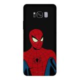 Samsung Galaxy S8 Plus İle Uyumlu Siyah Retro Spider Desenli Silikon Kılıf