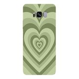Samsung Galaxy S8 Plus İle Uyumlu Siyah Sage Hearts Desenli Silikon Kılıf