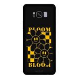 Samsung Galaxy S8 Plus İle Uyumlu Siyah Smile & Bloom Desenli Silikon Kılıf