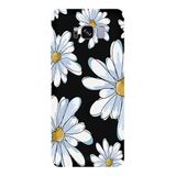 Samsung Galaxy S8 Plus İle Uyumlu Siyah Soft Petals Desenli Silikon Kılıf