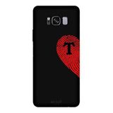 Samsung Galaxy S8 Plus İle Uyumlu Siyah T-Harfli Touch of Love Desenli Silikon Kılıf