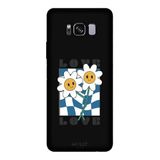 Samsung Galaxy S8 Plus İle Uyumlu Siyah Twisted Love Desenli Silikon Kılıf