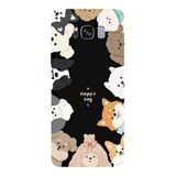 Samsung Galaxy S8 Plus İle Uyumlu Siyah Woof Wonderland Desenli Silikon Kılıf