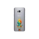 Samsung Galaxy S8 Plus ile uyumlu Splash ahtapot tasarımlı şeffaf silikon kılıf