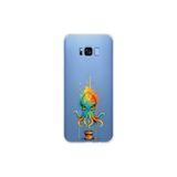 Samsung Galaxy S8 Plus ile uyumlu Splash ahtapot Tasarımlı Slimfit şeffaf silikon kılıf