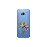 Samsung Galaxy S8 Plus ile Uyumlu Splash Bukalemun Tasarımlı Slimfit Şeffaf Silikon Kılıf