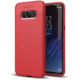 Samsung Galaxy S8 Plus Kılıf Deri Görünümlü Renk Atmayan Dayanaklı Silikon Kapak Niss