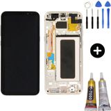 Samsung Galaxy S8 Plus Sm-G955 Uyumlu Çıtalı Yan Sanayidir Lcd Ekran Dokunmatik Gold + Montaj Seti