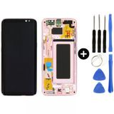 Samsung Galaxy S8 Sm-G950 Uyumlu Çıtalı A Kalite Lcd Ekran Dokunmatik Pembe + Tamir Seti