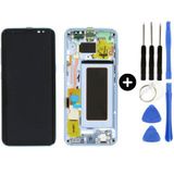 Samsung Galaxy S8 Sm-G950 Uyumlu Çıtalı Lcd Ekran Dokunmatik Mavi + Tamir Seti