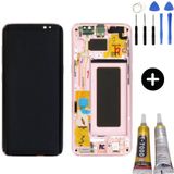 Samsung Galaxy S8 Sm-G950 Uyumlu Çıtalı Lcd Ekran Dokunmatik Pembe + Montaj Seti