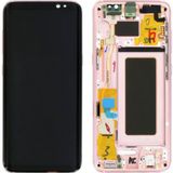 Samsung Galaxy S8 Sm-G950 Uyumlu Çıtalı Lcd Ekran Dokunmatik Pembe