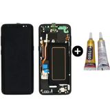 Samsung Galaxy S8 Sm-G950 Uyumlu Çıtalı Lcd Ekran Dokunmatik Siyah + B7000