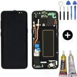 Samsung Galaxy S8 Sm-G950 Uyumlu Çıtalı Lcd Ekran Dokunmatik Siyah + Montaj Seti